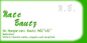 mate bautz business card